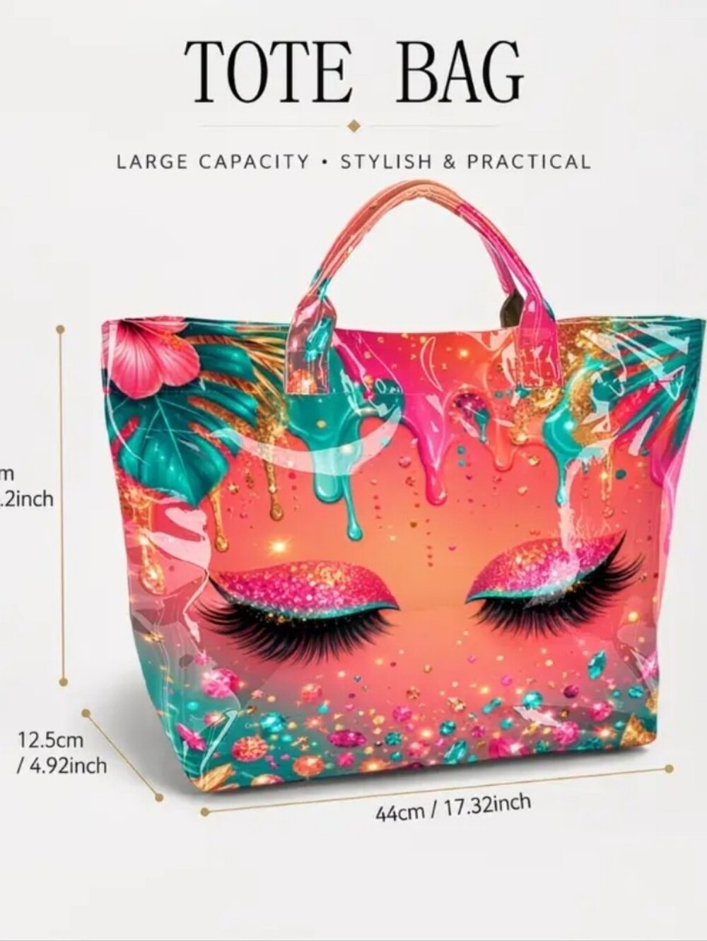 Cute Cute Big Pop Art Eye Tote Bag - Picture 3 of 6